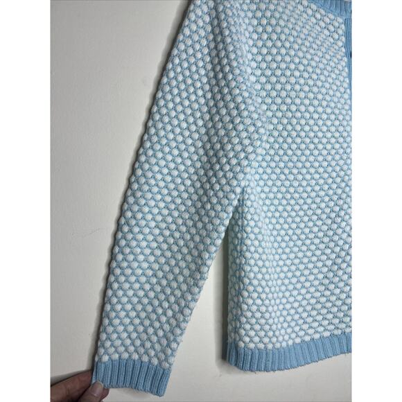 Vintage David Crystal Women’s Cardigan Sweater 12 Crew Neck Button Up Grandma - Picture 2 of 6